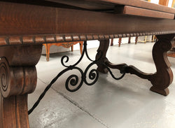 French Dark Oak Spanish Style Dining Table | Antique & Vintage | Moonee Ponds Antiques | Australia Wide Delivery