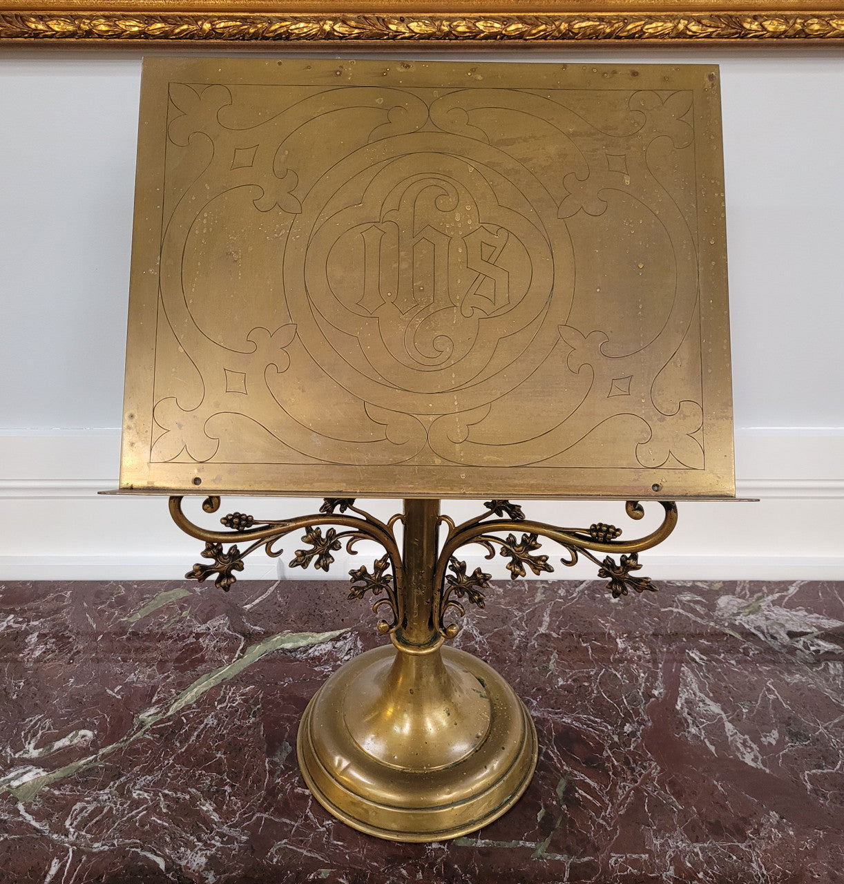 Rare Gothic Style Antique French Brass Bible-Book Stand | Antique & Vintage | Moonee Ponds Antiques | Australia Wide Delivery
