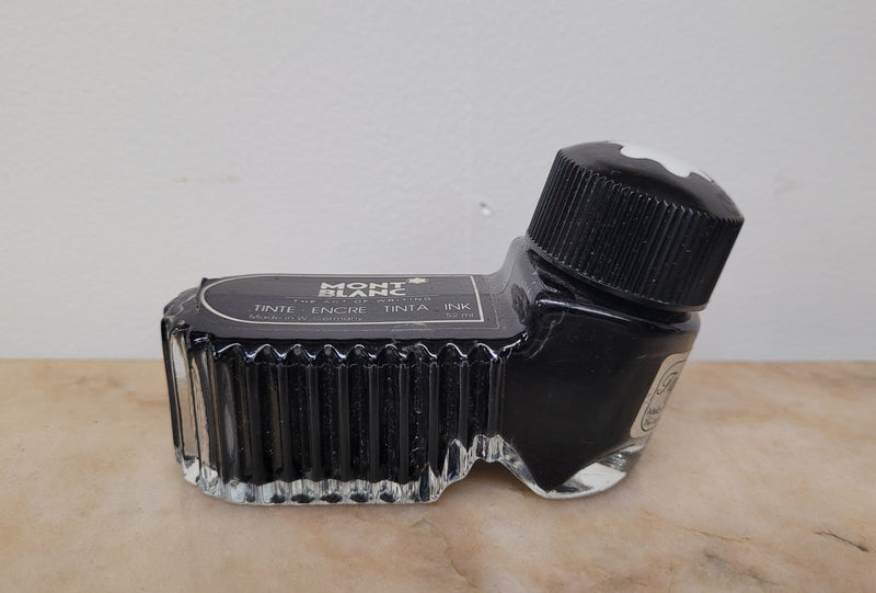 Authentic vintage "MONT BLANC" quality glass bottled fountain pen ink.