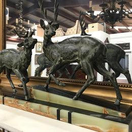 French Art Deco Deer Sculpture-1
