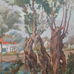 A superb French oil painting of a lovely landscape farm scene, signed by the artist. Framed in an original gilt frame.