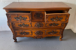 French Walnut Provincial Louis XV Style Five Drawer Commode | Antique & Vintage | Moonee Ponds Antiques | Australia Wide Delivery
