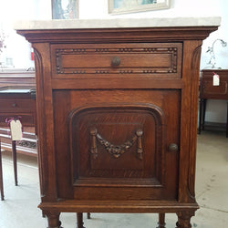 Single French Oak Bedside Cabinet | Antique & Vintage | Moonee Ponds Antiques | Australia Wide Delivery