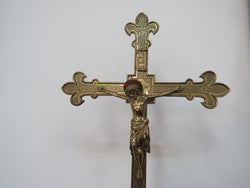 Antique French Brass Crucifix | Antique & Vintage | Moonee Ponds Antiques | Australia Wide Delivery