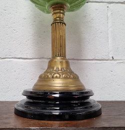 Beautiful Victorian Green Banquet Lamp | Antique & Vintage | Moonee Ponds Antiques | Australia Wide Delivery