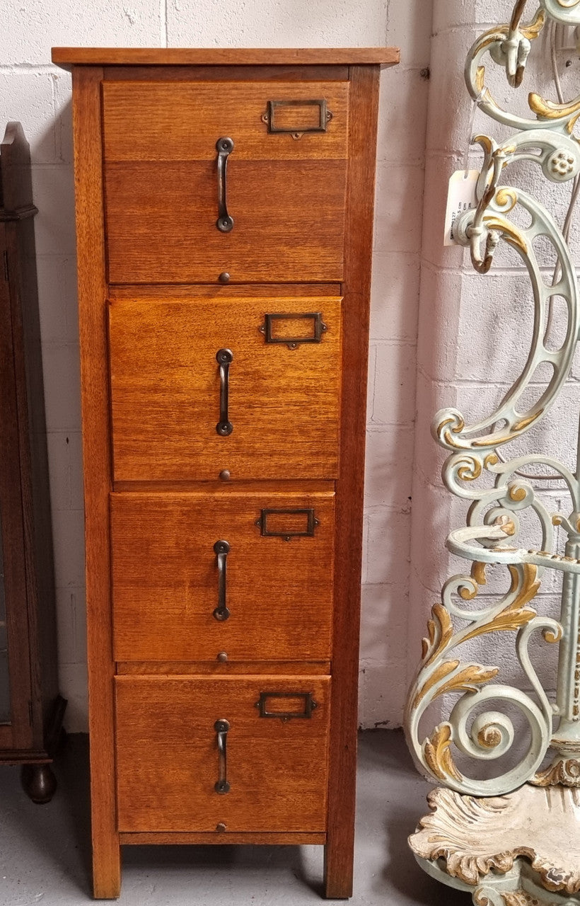 Fabulous Blackwood Vintage four drawer filing cabinet. It has been sourced locally and is in good working order and condition.