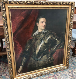 Gilt Framed French Style Oilograph Of Warrior | Antique & Vintage | Moonee Ponds Antiques | Australia Wide Delivery
