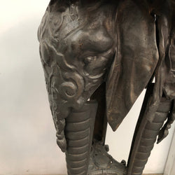 French Patina Bronzed Plant Stand Of Three Elephants | Antique & Vintage | Moonee Ponds Antiques | Australia Wide Delivery