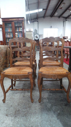 Set of Six Fabulous French Oak Dining Chairs | Antique & Vintage | Moonee Ponds Antiques | Australia Wide Delivery