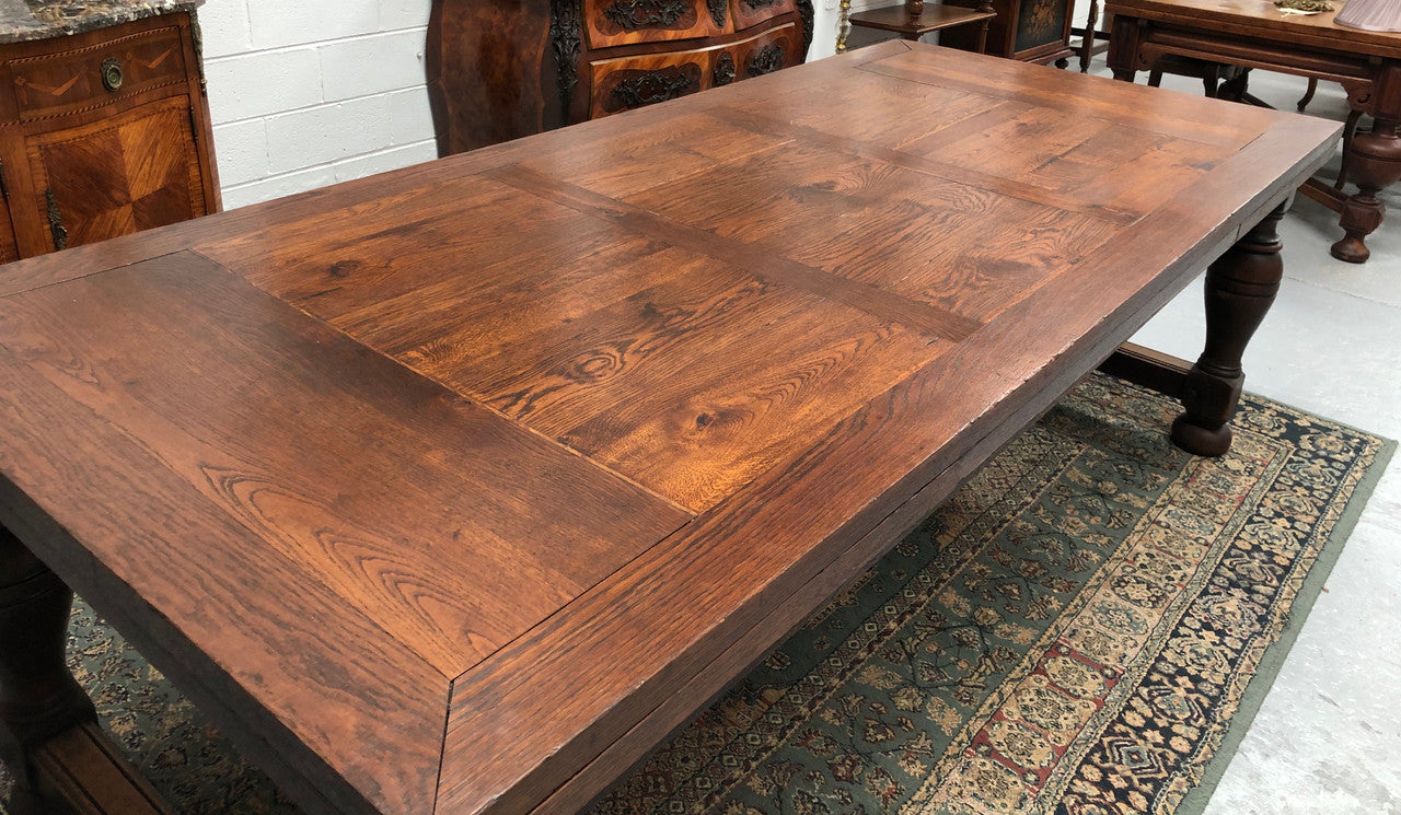 Amazing Antique French 19th Century Oak Parquetry Top Extension Table | Antique & Vintage | Moonee Ponds Antiques | Australia Wide Delivery