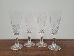 Set of Four Waterford “Kenmare” Pattern Champagne Flutes | Antique & Vintage | Moonee Ponds Antiques | Australia Wide Delivery
