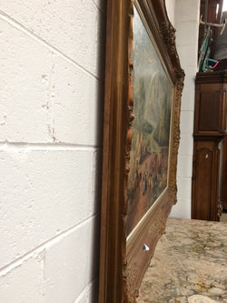 Large Oil Painting Rural Landscape | Antique & Vintage | Moonee Ponds Antiques | Australia Wide Delivery