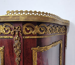 Louis XV Style Walnut Vitrine Display Cabinet With Attractive Ormolu Mounts | Antique & Vintage | Moonee Ponds Antiques | Australia Wide Delivery