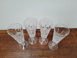 Set of Four Waterford “Kenmare” Pattern Champagne Flutes | Antique & Vintage | Moonee Ponds Antiques | Australia Wide Delivery