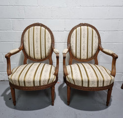 Pair of French Walnut Louis XV Matching Carved Armchairs | Antique & Vintage | Moonee Ponds Antiques | Australia Wide Delivery