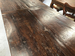 Vintage Rustic Reclaimed Fruit Wood Farmhouse Dining Table | Antique & Vintage | Moonee Ponds Antiques | Australia Wide Delivery