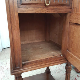 French Oak Bedside Cabinets-1