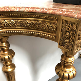 Stunning French gilt Console table