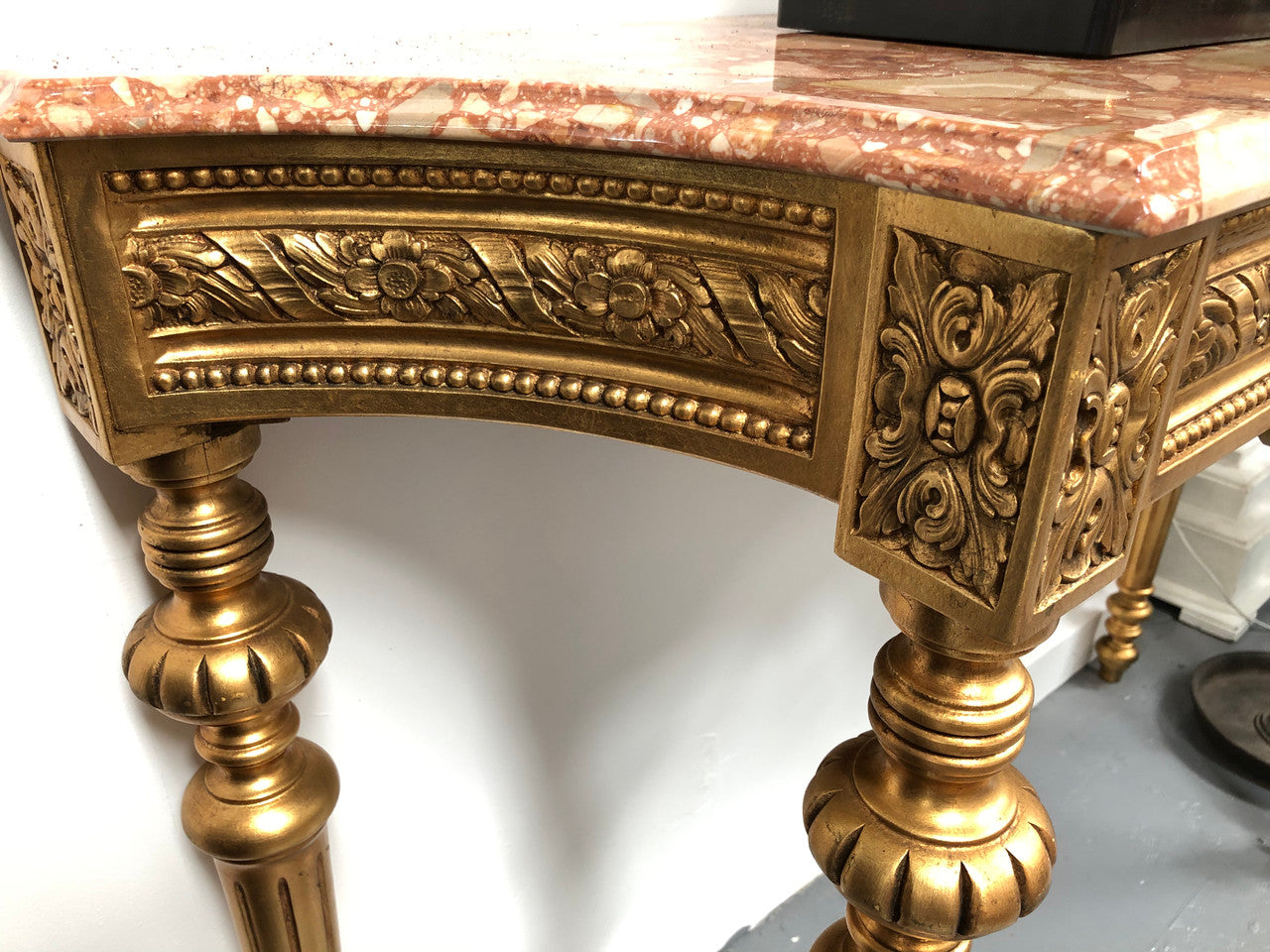 Stunning French gilt Console table