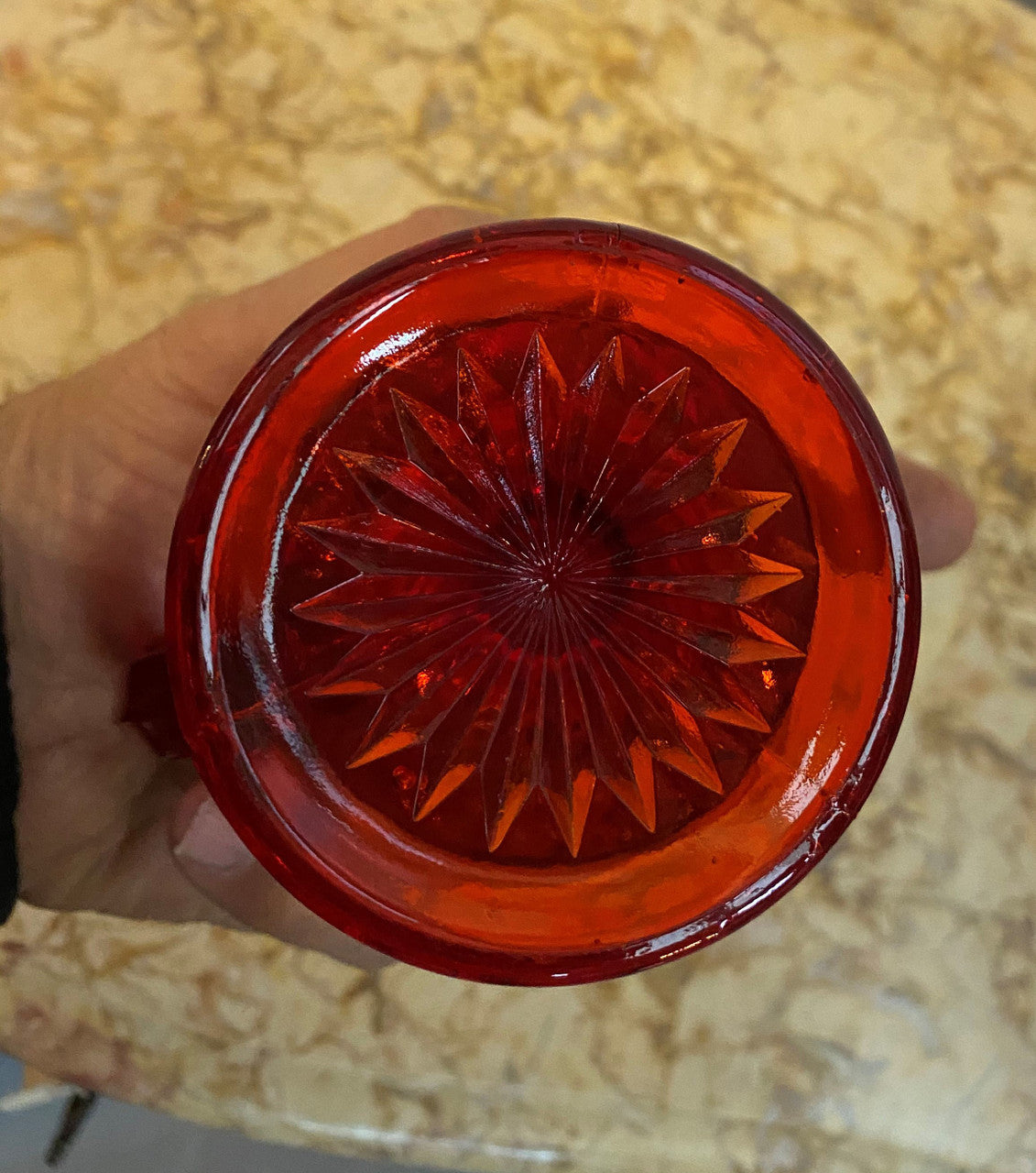 Fenton glass Ruby jug.