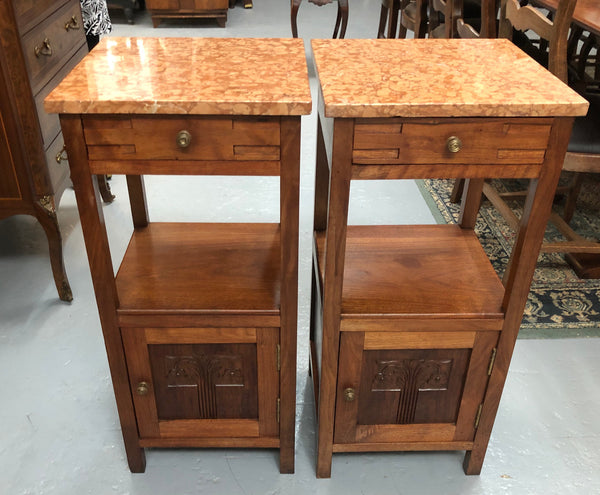 Pair Of French Arts & Crafts Bedside Cabinets