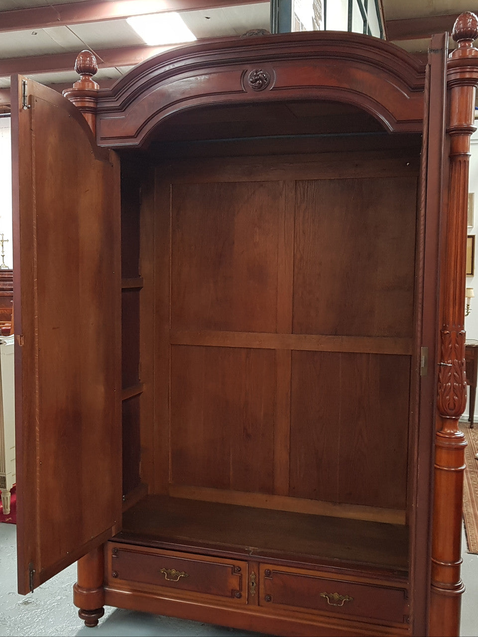 Antique French Henry II Style Mahogany Armoire | Antique & Vintage | Moonee Ponds Antiques | Australia Wide Delivery