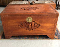 Chinese Carved Camphor Wood Chest | Antique & Vintage | Moonee Ponds Antiques | Australia Wide Delivery