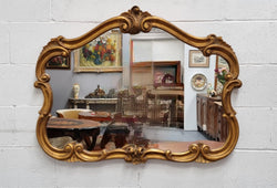 French Louis XV Style Wood Carved & Gilded Mirror | Antique & Vintage | Moonee Ponds Antiques | Australia Wide Delivery