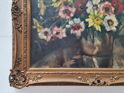 Stunning Framed Oil on Canvas Floral Painting | Antique & Vintage | Moonee Ponds Antiques | Australia Wide Delivery