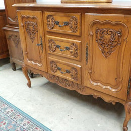 Beautiful Carved French Oak Sideboard