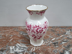 Pretty Pink & White Royal Albert "Paradise" Vase | Antique & Vintage | Moonee Ponds Antiques | Australia Wide Delivery