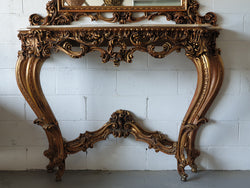 Louis XV Style Gilt Timber & Alabaster Top Console & Mirror | Antique & Vintage | Moonee Ponds Antiques | Australia Wide Delivery