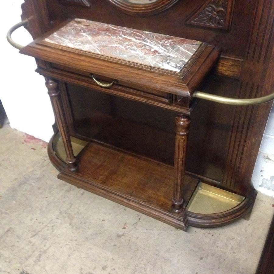 French Provincial Oak Hall Stand