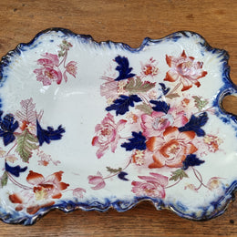 Large Victorian English china bowl beautifully hand-painted. In good original condition please view photos as they help form part of the description.