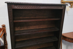 English Oak Gothic Revival Open Bookshelf | Antique & Vintage | Moonee Ponds Antiques | Australia Wide Delivery