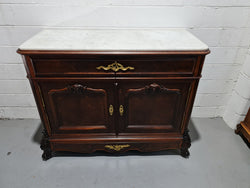 Stunning Rosewood Marble Topped Secretaire With Two Cupboards | Antique & Vintage | Moonee Ponds Antiques | Australia Wide Delivery