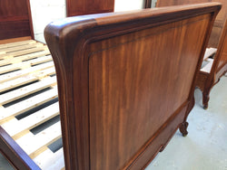 Rare French King Single Walnut Bed | Antique & Vintage | Moonee Ponds Antiques | Australia Wide Delivery