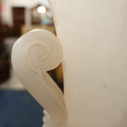 Vintage Italian Alabaster Pedestal With Urn Lamp