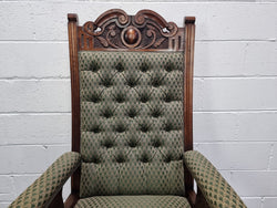 Pair of Edwardian Button Back Walnut Armchairs | Antique & Vintage | Moonee Ponds Antiques | Australia Wide Delivery