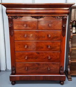 19th Century Scottish Flame Mahogany Tall Boy | Antique & Vintage | Moonee Ponds Antiques | Australia Wide Delivery