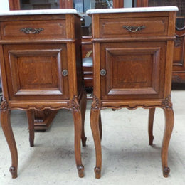 Pair of French oak Bedside Cabinets-4
