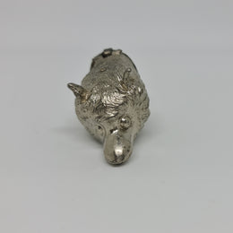 Stunning fox head silver plated match vesta case. In great original condition.