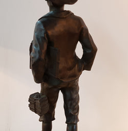 French Bronze Statue Of A School Boy | Antique & Vintage | Moonee Ponds Antiques | Australia Wide Delivery