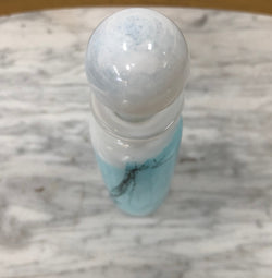 Nick Wirdnam Long White & Blue Art Glass Scent Bottle | Antique & Vintage | Moonee Ponds Antiques | Australia Wide Delivery