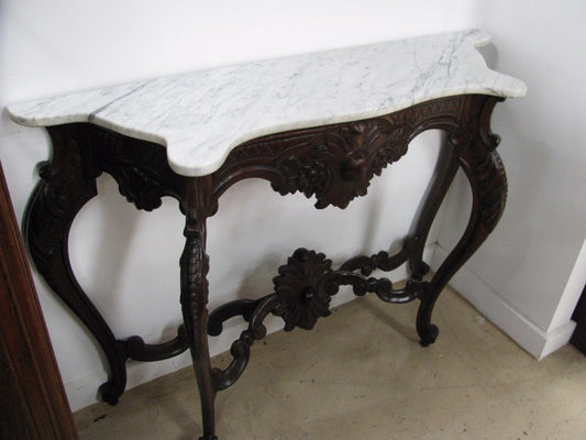 French Walnut Console Table