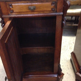 Pair Antique French Walnut Bedside