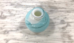 Nick Wirdnam Round White & Blue Art Glass Scent Bottle | Antique & Vintage | Moonee Ponds Antiques | Australia Wide Delivery