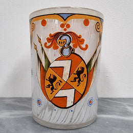 Rare 19th Century French Opaline Coat of Arms Cup-Vase