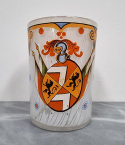 Rare 19th Century French Opaline Coat of Arms Cup-Vase | Antique & Vintage | Moonee Ponds Antiques | Australia Wide Delivery