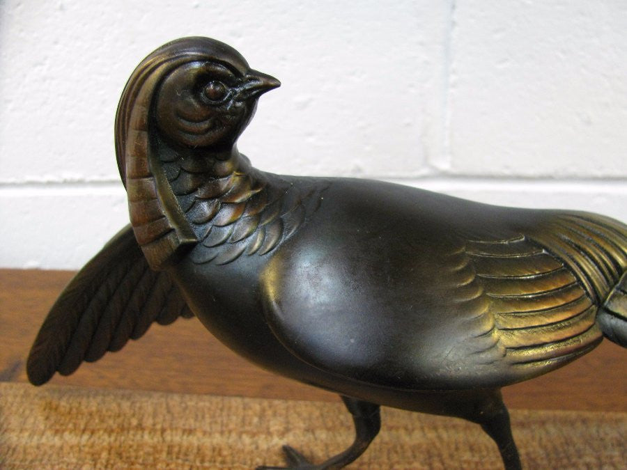 Art Deco Pheasant Statue